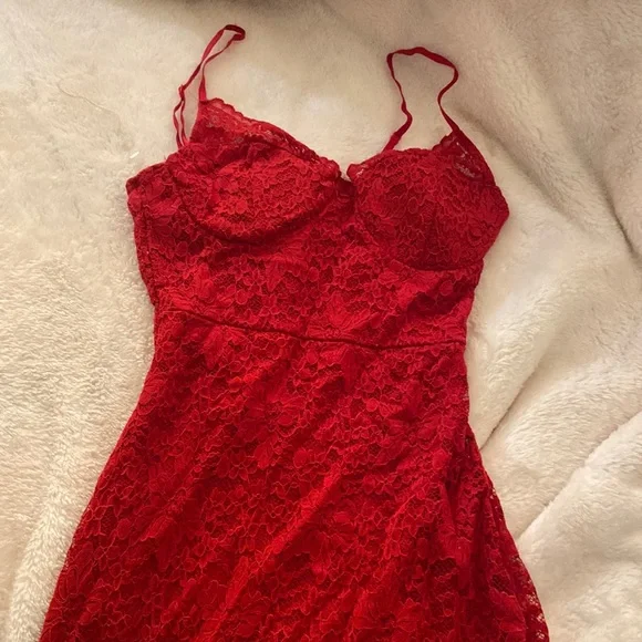 Windsor Dresses | Windsor Red Lace Dress | Color: Red | Size: S | Pm-44490875's Closet